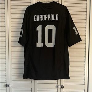 Nike Garoppolo Jimmy Game Black Jersey with White Numbering size L